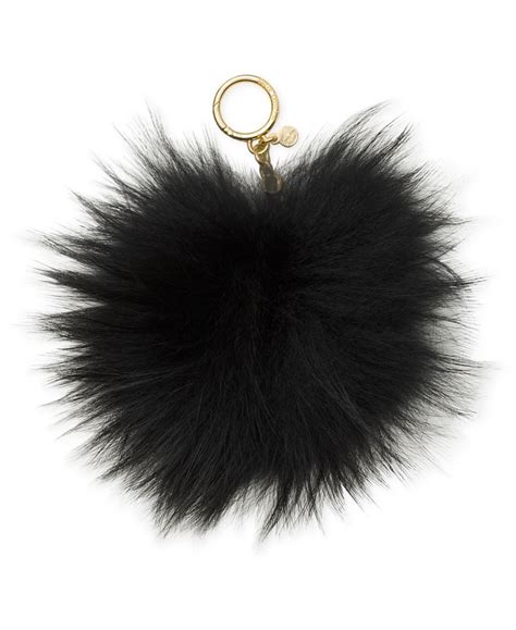 michael michael kors large fur pom pom key charm|More.